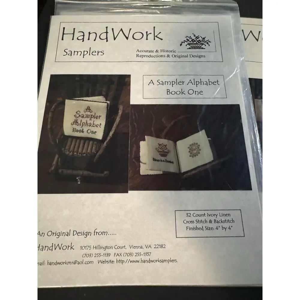 Handwork Samplers A SAMPLER ALPHABET Book One Two Three Four Reproduction Chart